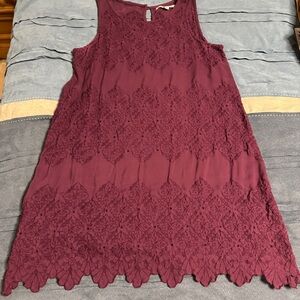 Love Johnny Was Burgundy Silk Sleeveless Top minimally used size XS
